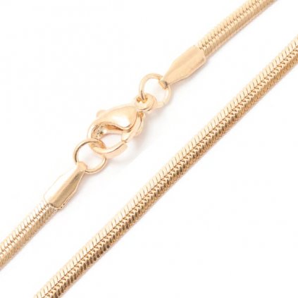 Řetízek SNAKE FLAT 2/1mm/45cm chirurgická ocel rose gold