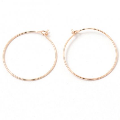Náušnicová kreole 25mm Ag 925/1000 0,4g rose gold
