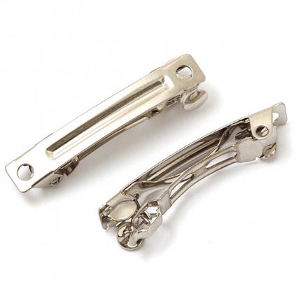 Vlasová francouzská spona 30mm platina