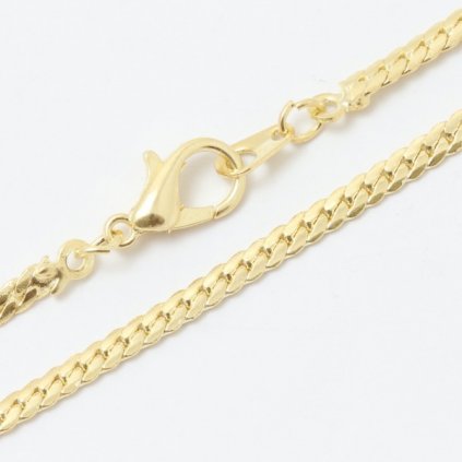 Řetízek Snake flat 43cm/3mm gold plating 24kt