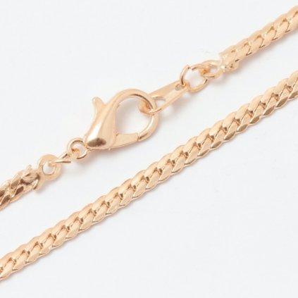 Řetízek Snake flat 43cm/3mm rose gold