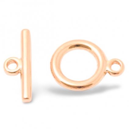 Americká záponka 12mm chirurgická ocel rose gold