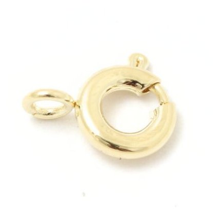 Pérový kroužek 6mm chirurgická ocel gold plating 24kt