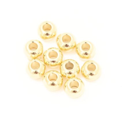 Kulička kovová 4mm chirurgická ocel gold plating 24kt