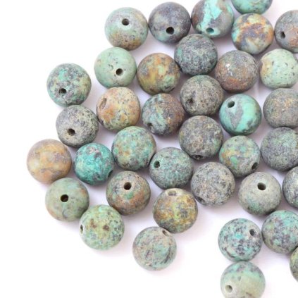 Tyrkys africký 8mm matný (1ks)