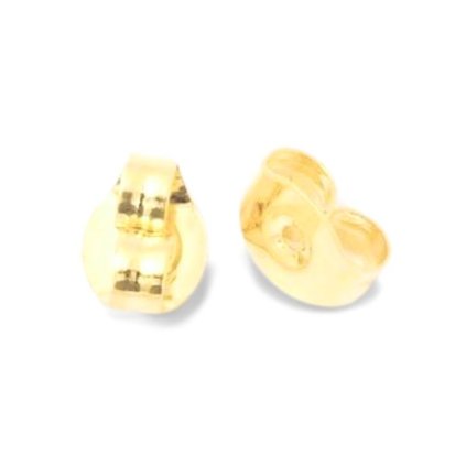 Náušnicová zarážka 5mm chirurgická ocel gold plating 24kt