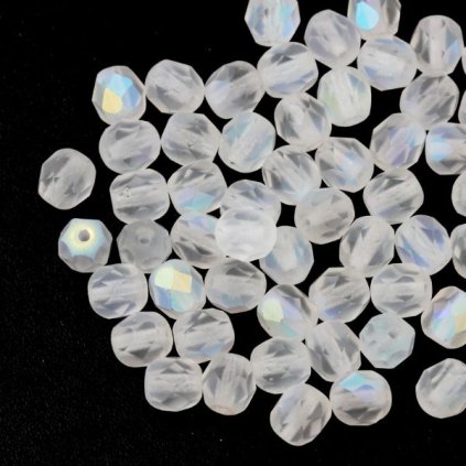 Korálky broušené 8mm crystal mat AB (20ks)