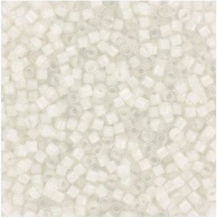 Miyuki Delica 11/0 white lined ab crystal (DB-66)