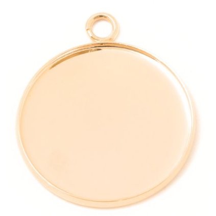 Přívěsek kruh 25mm chirurgická ocel rose gold