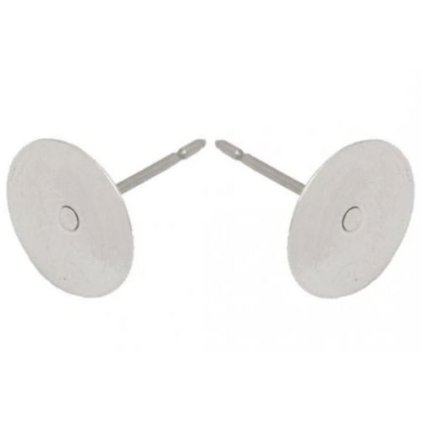 Náušnice puzeta ploška 6mm chirurgická ocel