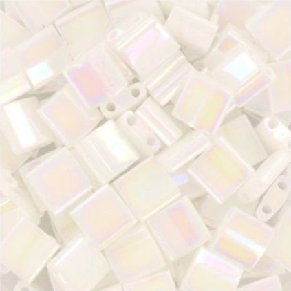 Miyuki Tila 5/5mm white lined ab white pearl (TL-471)
