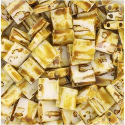 Miyuki Tila 5/5mm opaque picasso yellow (TL-4512)