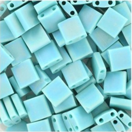 Miyuki Tila 5/5mm opaque matte ab turquoise green (TL-412FR)