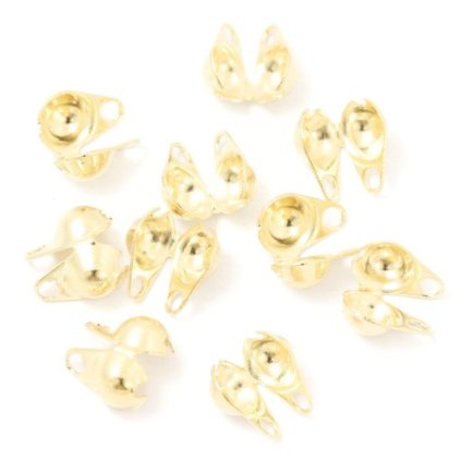 Kalota boční 3mm s očkem chirurgická ocel gold plating 24kt