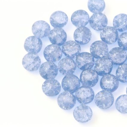 Korálek práskaný kulička 8mm aquamarine 60010