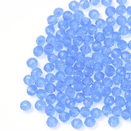 Broušené korálky slavík 3/2mm light sky blue (4g)