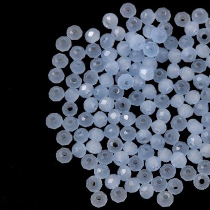 Broušené korálky slavík 3/2mm opál light sky blue (4g)