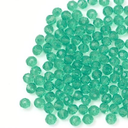 Broušené korálky slavík 3/2mm sea green (4g)