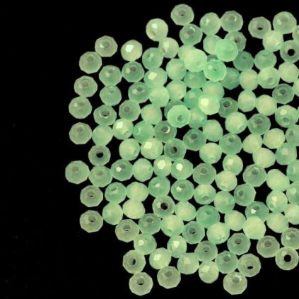 Broušené korálky slavík 3/2mm opál green (4g)