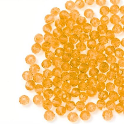 Broušené korálky slavík 3/2mm orange (4g)