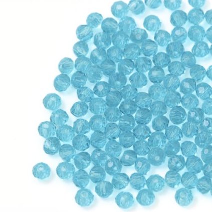 Broušené korálky slavík 3/2mm light sea green (4g)