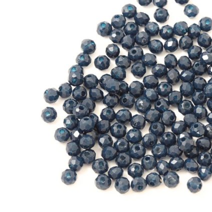 Broušené korálky slavík 3/2mm steel blue (4g)