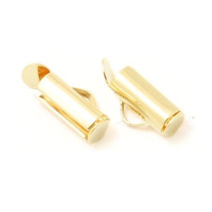 Koncovka na šité šperky 13/6/4mm chirurgická ocel gold plating 24kt