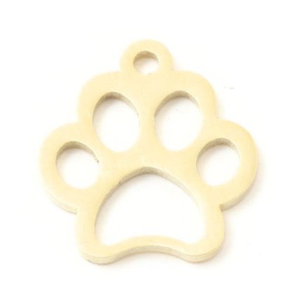 Přívěsek tlapka 13/12mm chirurgická ocel gold plating 24kt