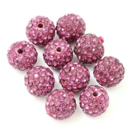 Šatonová kulička 10mm fuchsia