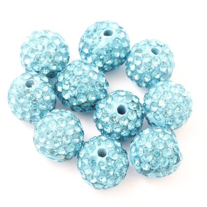 Šatonová kulička 10mm aquamarine