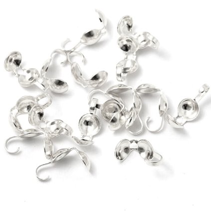 Kalota s háčkem 4mm rhodium (20ks)