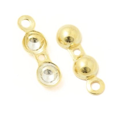 Kalota s očkem 4mm Ag925 gold plating 24kt