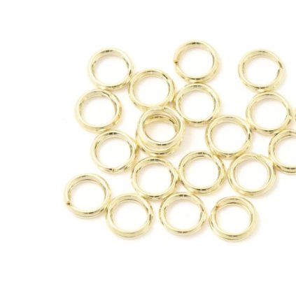 Dvoukroužek 5mm Ag925 gold plating 24kt
