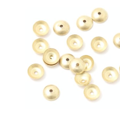 Kaplík 4mm chirurgická ocel gold plating 24kt