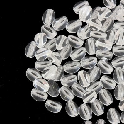 Korálek mačkaný pohanka 5/4mm crystal 00030 (50ks)