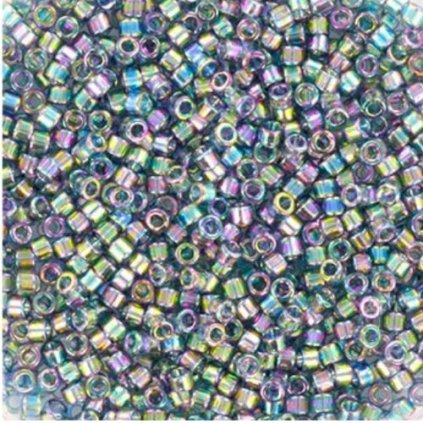 Miyuki Delica 11/0 gold luster transparant blue gray rainbow (DB-111)