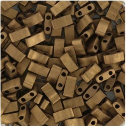 Miyuki Half Tila 5/2,4mm metallic matte dark bronze (HTL-2006)