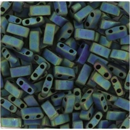 Miyuki Half Tila 5/2,4mm metallic matte iris blue green (HTL-2064)