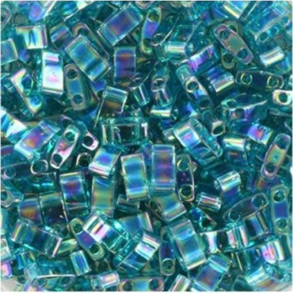 Miyuki Half Tila 5/2,4mm transparant ab teal (HTL-2458)