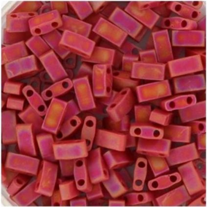 Miyuki Half Tila 5/2,4mm opaque matte ab red (HTL-408FR)