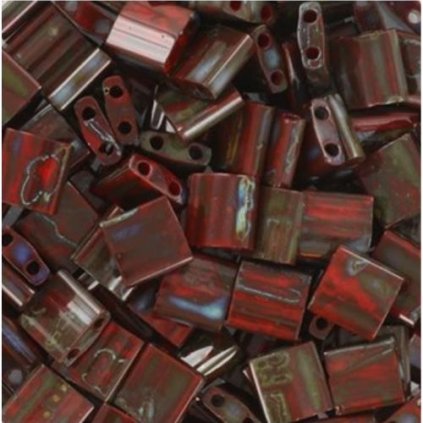 Miyuki Tila 5/5mm opaque picasso red (TL-4521)