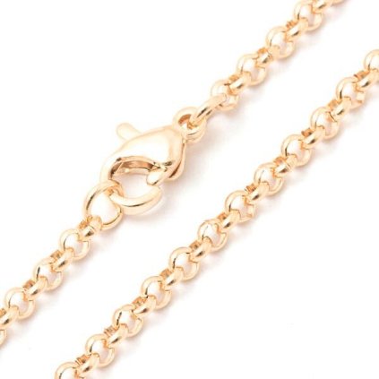 Řetízek ring 2,5mm/45cm chirurgická ocel rose gold