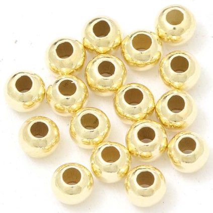Korálek kulička 3,5mm Ag925 gold plating 24kt