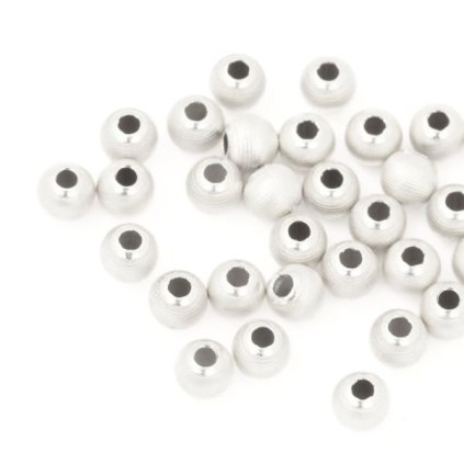 Korálek kulička MAT 4mm Ag925