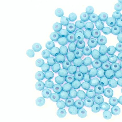 Broušené korálky slavík 3/2mm light cyan (4g)