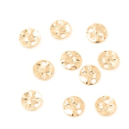 Přívěsek tepaný penízek 8mm  chirurgická ocel rose gold