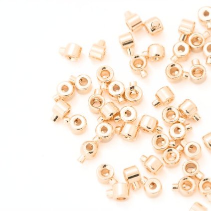 Stoper zamačkavací váleček 3,5/3mm chirurgická ocel rose gold