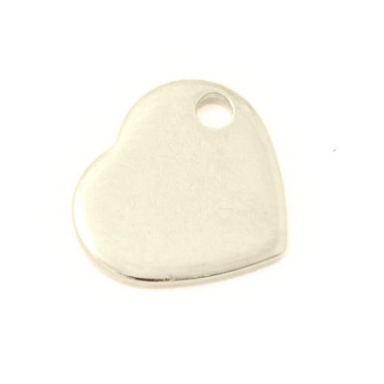 Přívěsek pro gravírování srdce 10mm chirurgická ocel