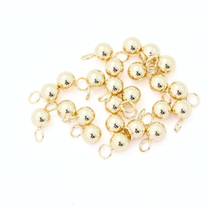 Koncovka na adjustační řetízek 4mm chirurgická ocel gold plating 24kt
