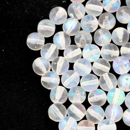 Korálek mačkaný kulička 6mm crystal AB 00030/28701 (40ks)